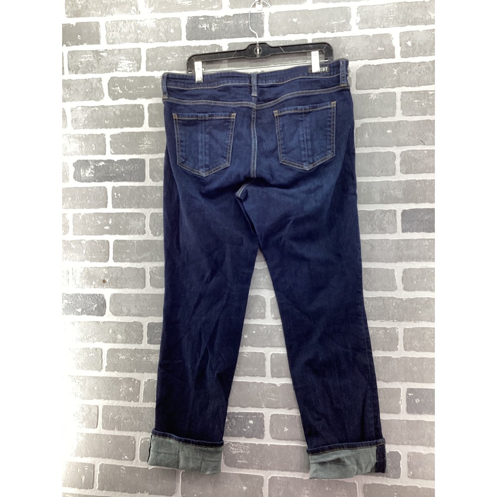 Kut from the Kloth Catherine Boyfriend Jeans Dark Wash Blue Denim Size 12 - Picture 4 of 5